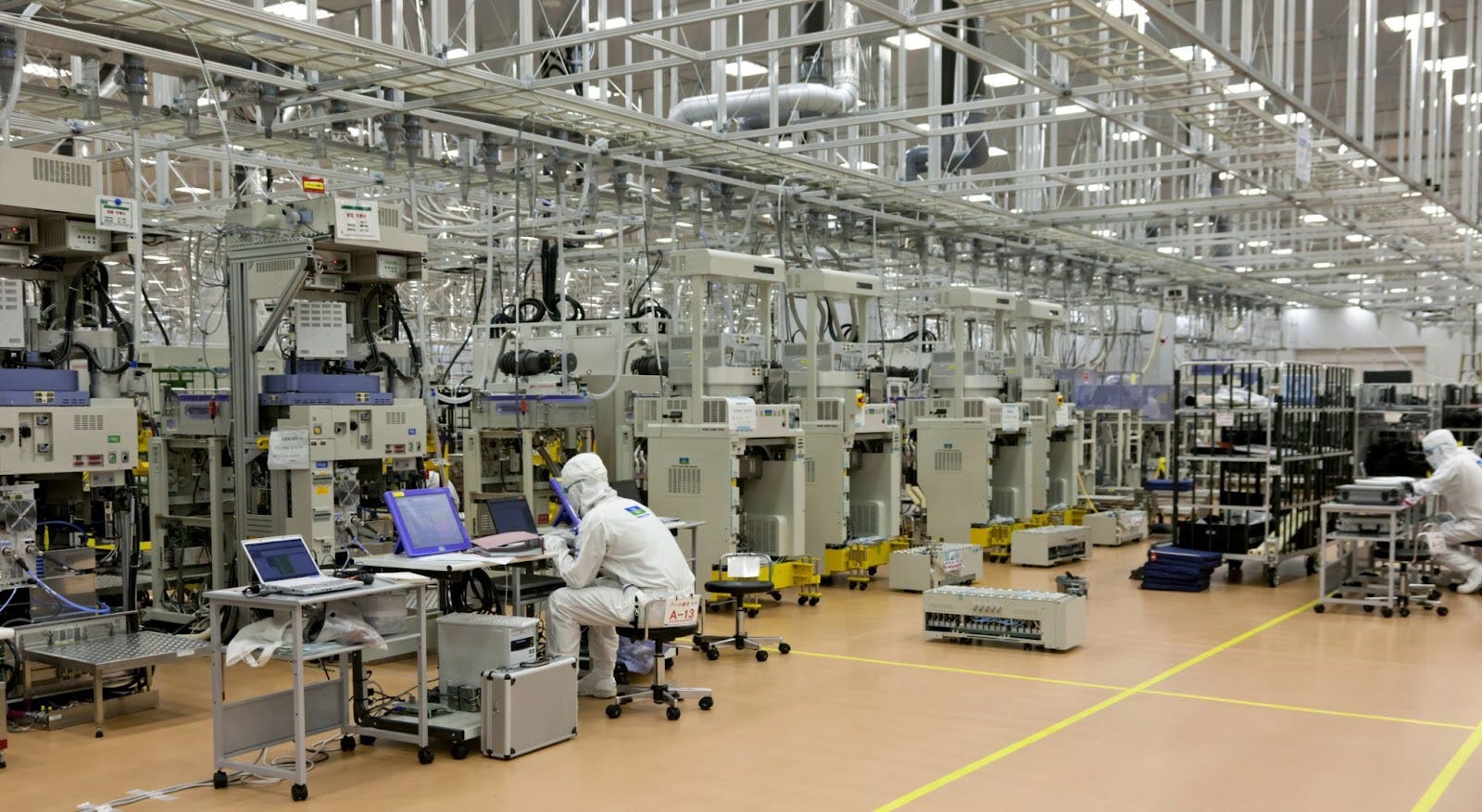 electronics production line supported by US Japan technology investment