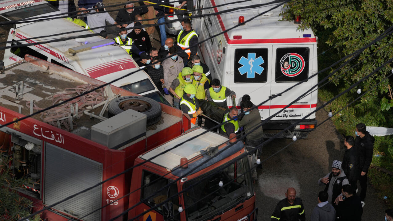 Israel military strike destroyed vehicle paramedic killed Lebanon