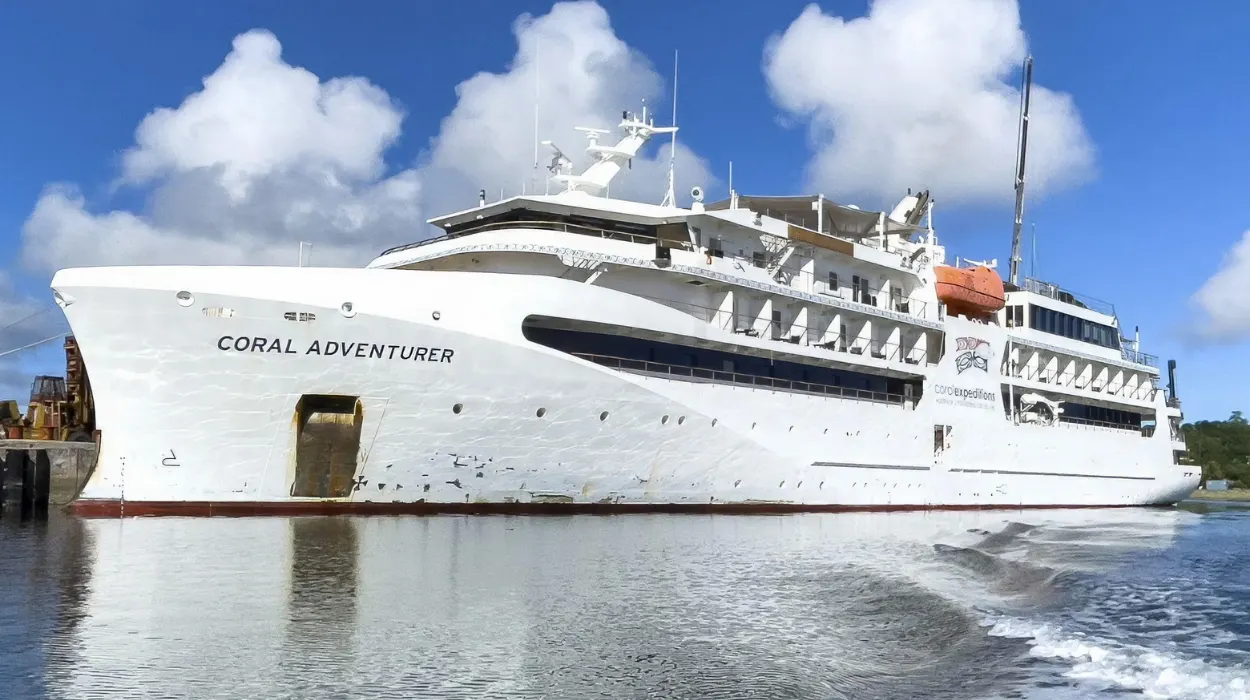 Australian cruise ship runs aground near PNG after leaving passenger