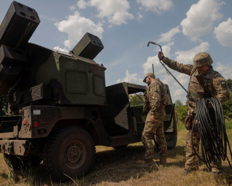 Ukraine air defence support intercepts incoming aerial threats