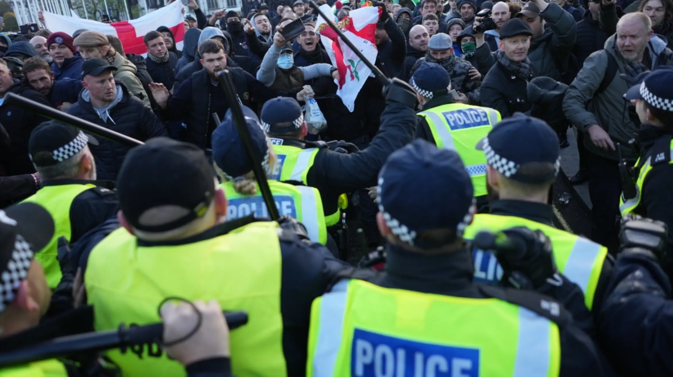 Chaos on Whitehall St George's Day Rally Descends into Violence