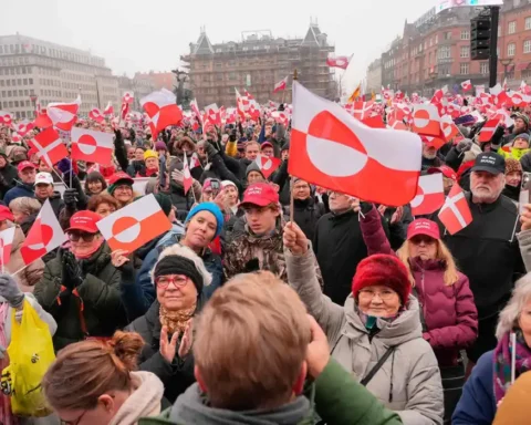 Danish protesters rally with 'Hands Off Greenland' message against Trump plans