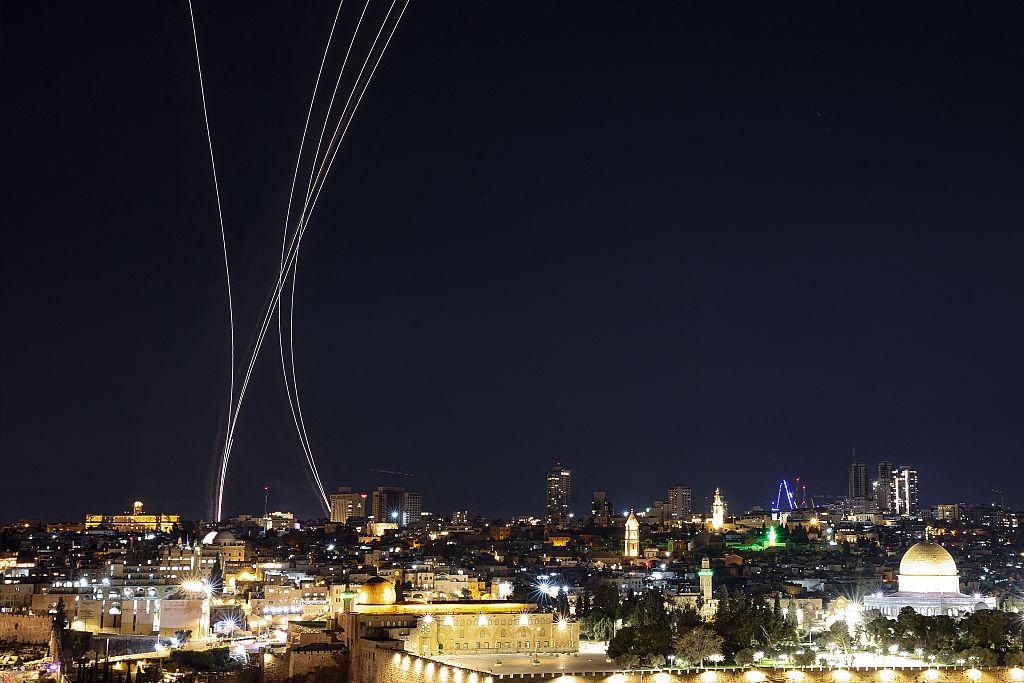 Israel Air Defense System Triggers Explosions After Intercepting Iranian Missiles 2026 1 Bright explosion in sky as Israel air defense system destroys incoming missile