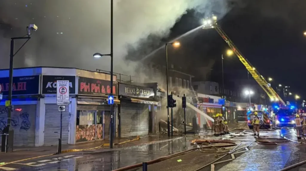 Five hospitalized as 100 firefighters battle blaze in Holloway, north London