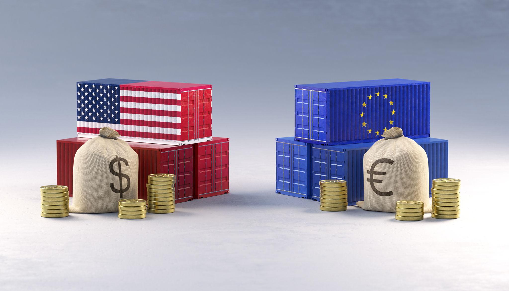 US EU trade tensions after EU trade surplus drops 60 percent