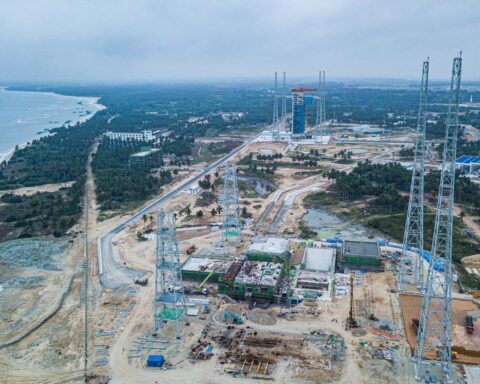 China space infrastructure engineers building advanced satellites