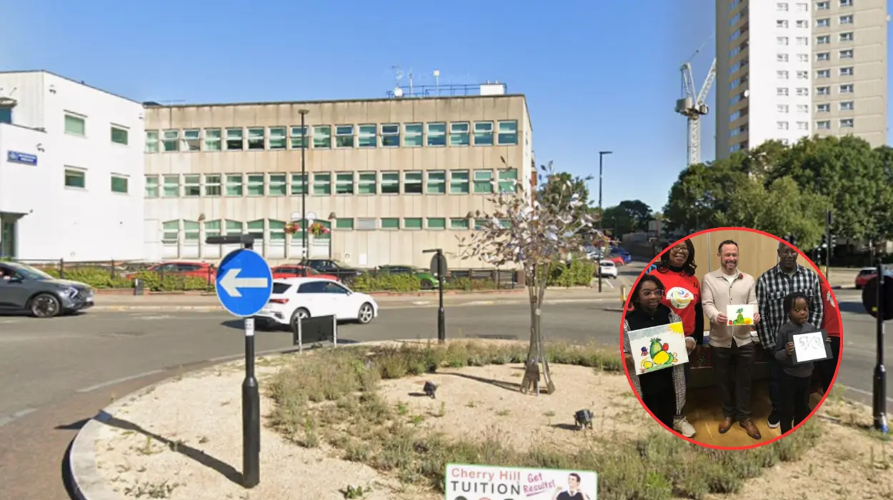 Gary Malcolm judges Black History Month children’s art in Acton