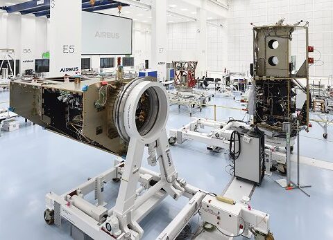 Starlink competitor Europe aerospace engineers assembling satellite hardware