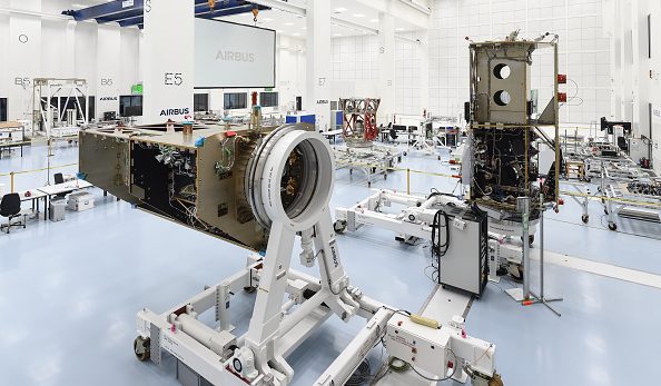 Starlink competitor Europe aerospace engineers assembling satellite hardware