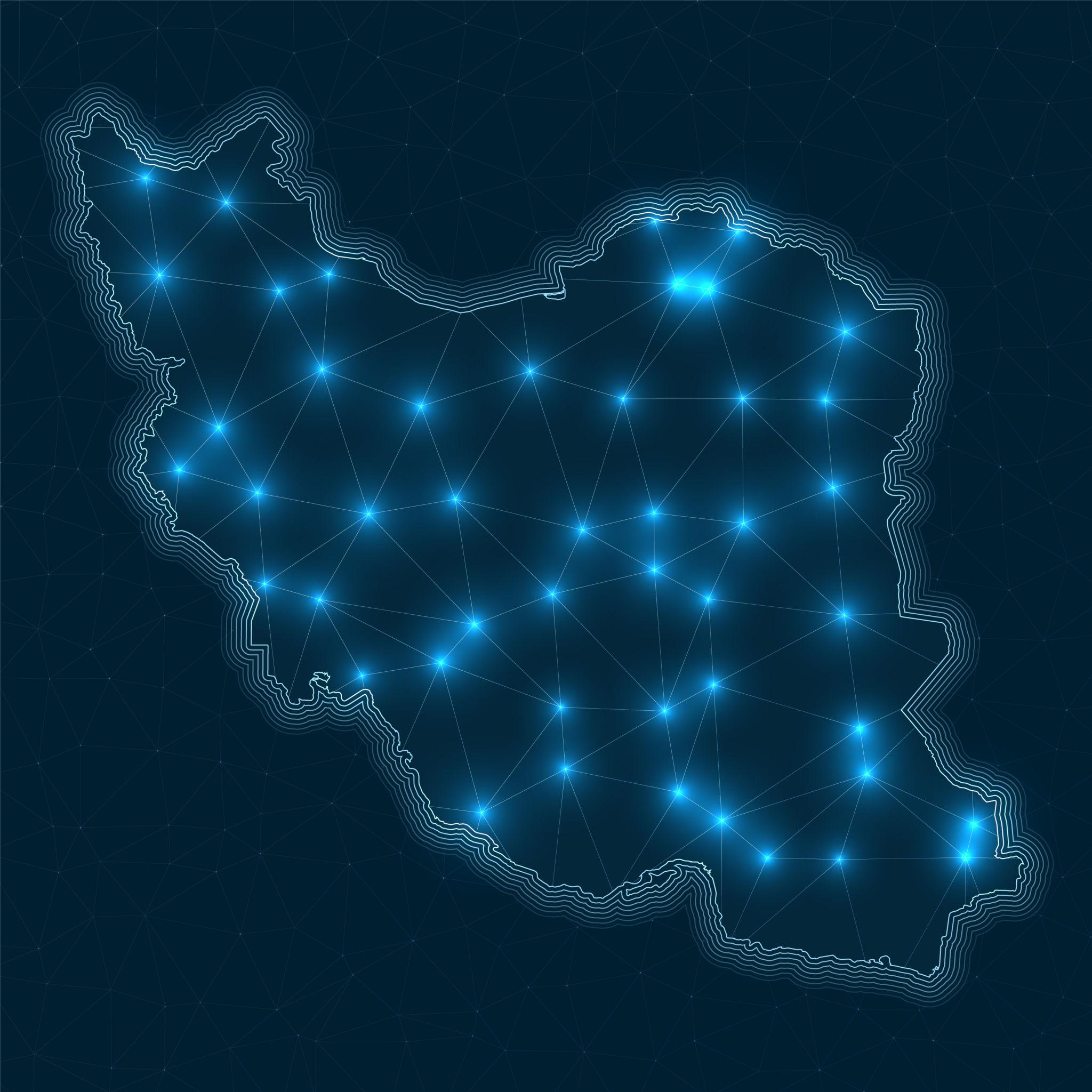 Iran internet blackout affecting digital connectivity across Tehran skyline