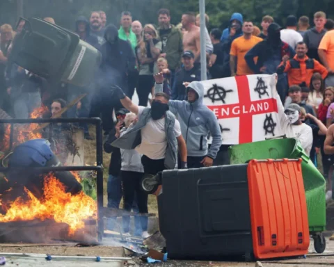 Home secretary vows tough action against rioters across England