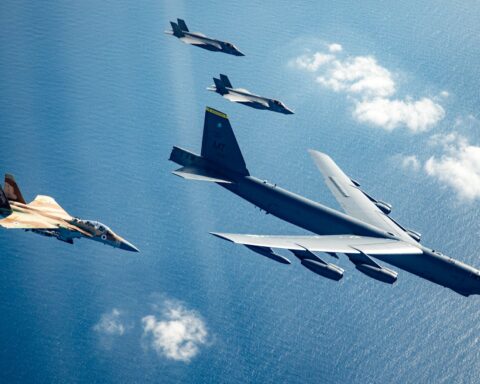 Israeli fighter jets taking off as part of Israel military strategy Iran operations