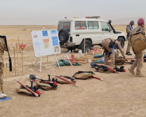 Middle East conflict escalation unexploded ordnance risk zone