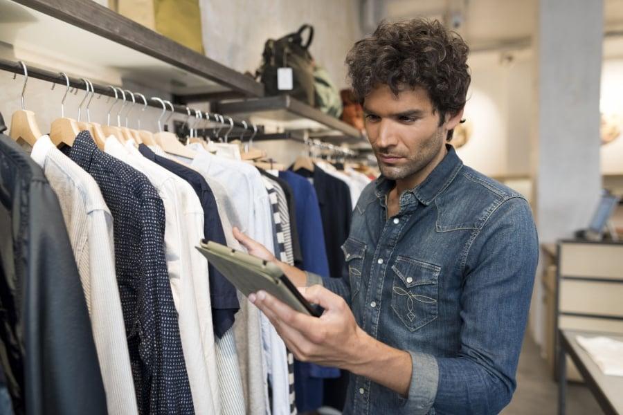 Clothing store inventory affected by seasonal retail demand changes