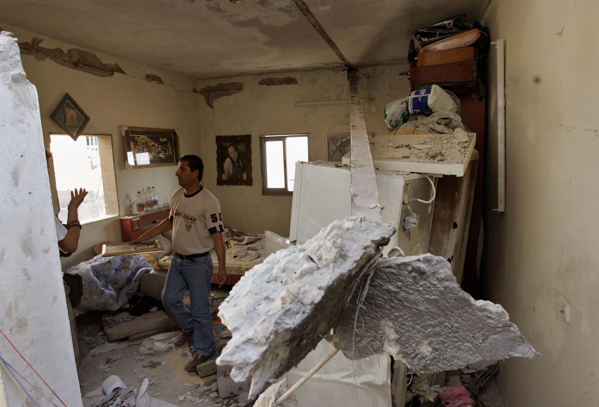 Northern Israel rocket interception emergency response team at site