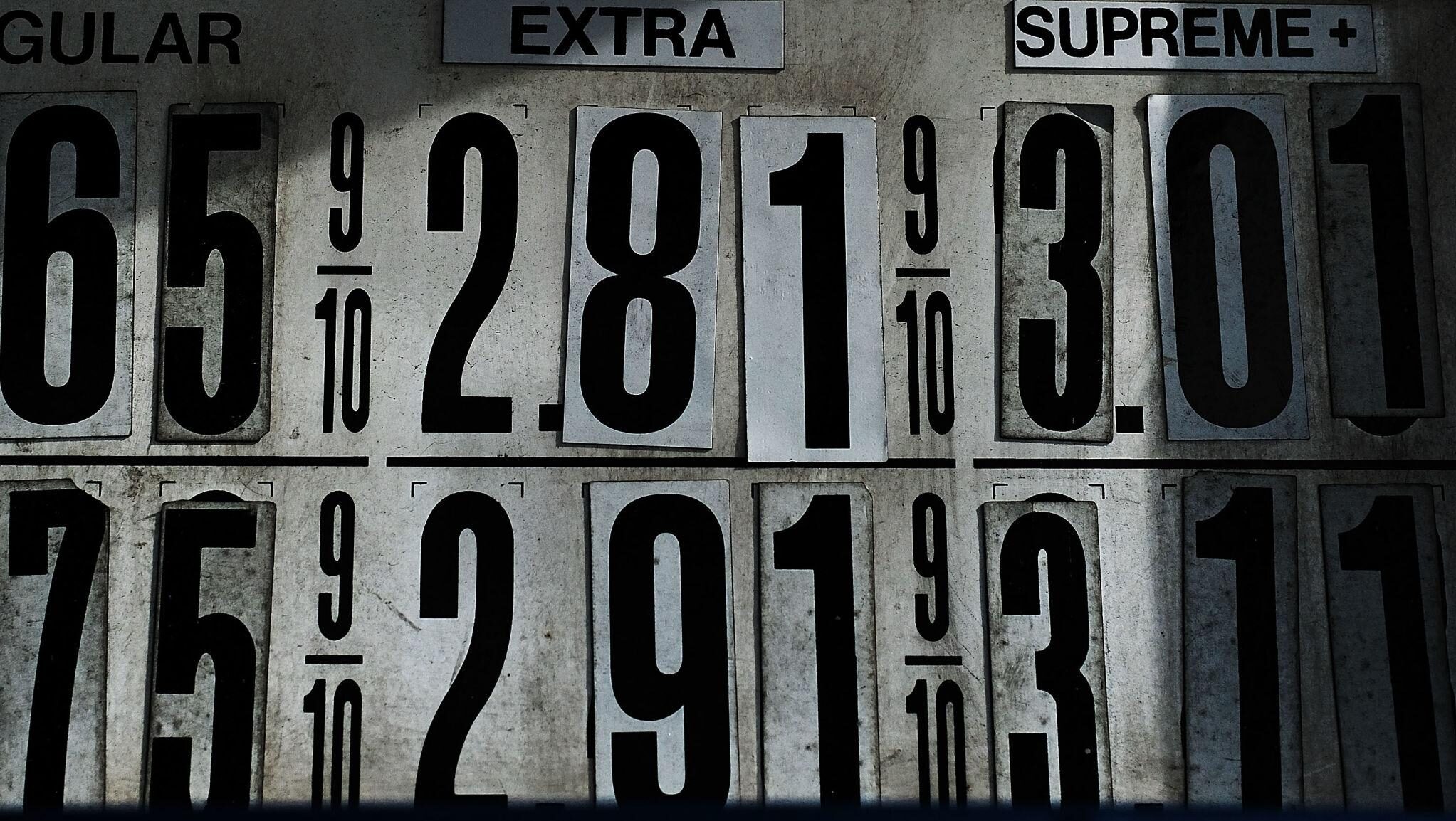 High gas prices at a gas station in the United States during 2026