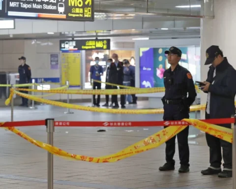 Knife and smoke grenade attack kills three in Taipei