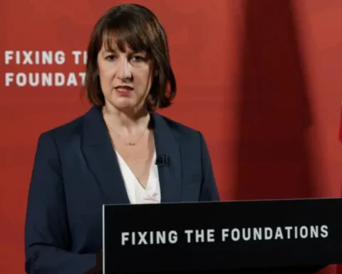 a woman standing at a podium
