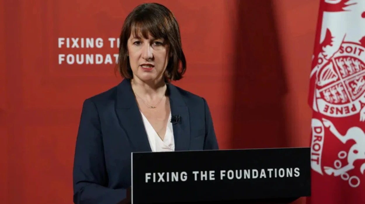 a woman standing at a podium