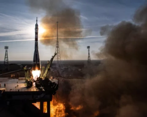 Launch pad damaged as Russian rocket blasts off for space station, agency says