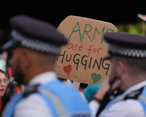 London sees large pro-Palestine protest on Gaza anniversary