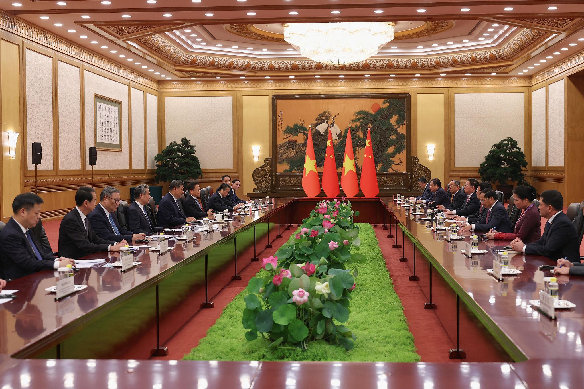 China diplomacy strategy highlighted during high-level China Vietnam leadership meeting