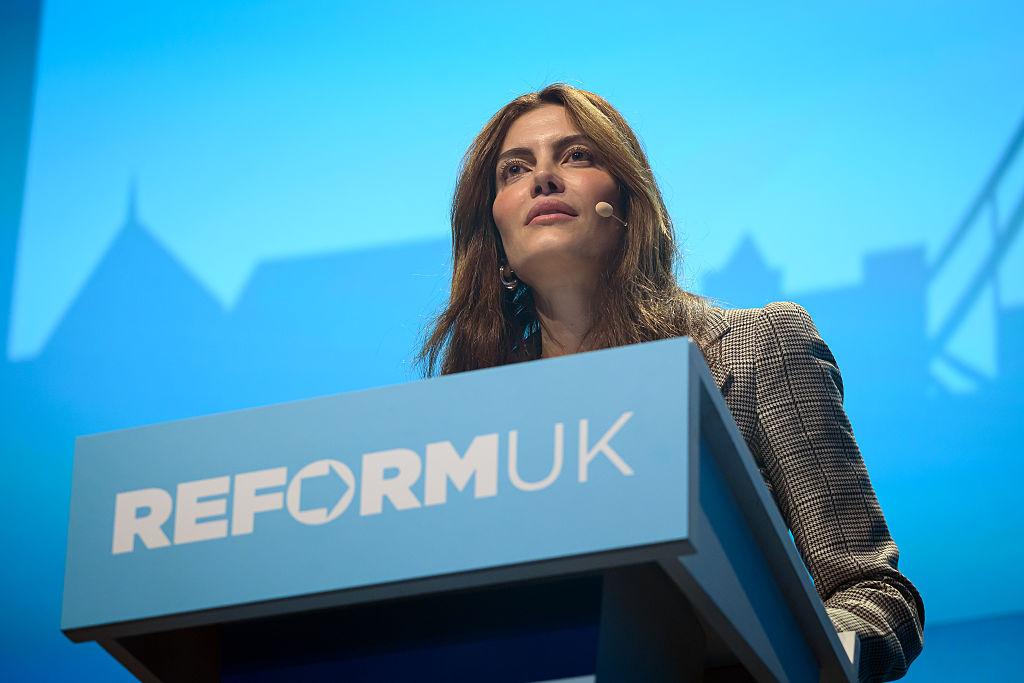 Reform UK campaign rally in Manchester United Kingdom during 2026 by election