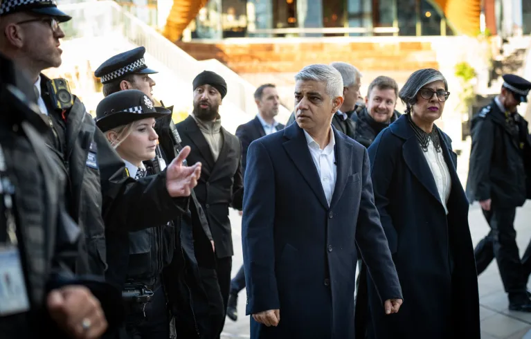 Metropolitan Police officers enforcing London security protocols in 2026