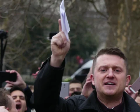 Nine arrested at violent Tommy Robinson protest in Westminster