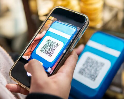 India Digital payments with QR code checkout in retail store