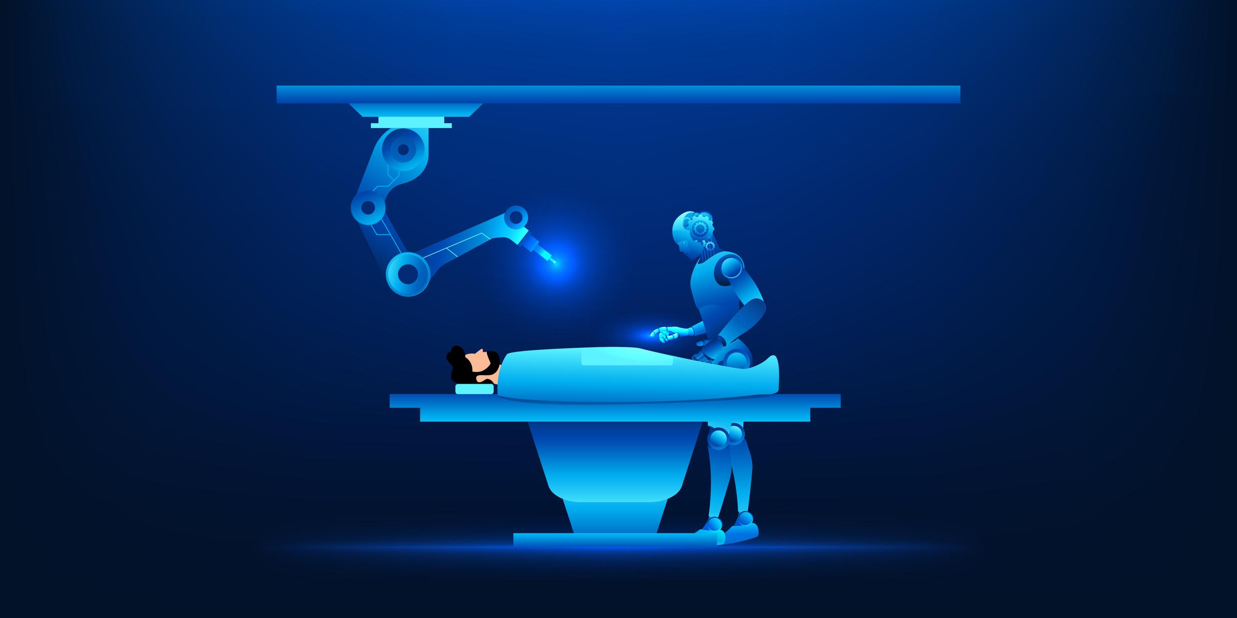 AI surgery risks highlighted inside a modern US operating room