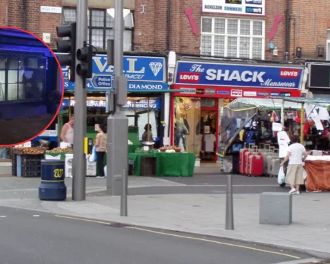 Passer-by spots fire at Waltham Forest Market Square