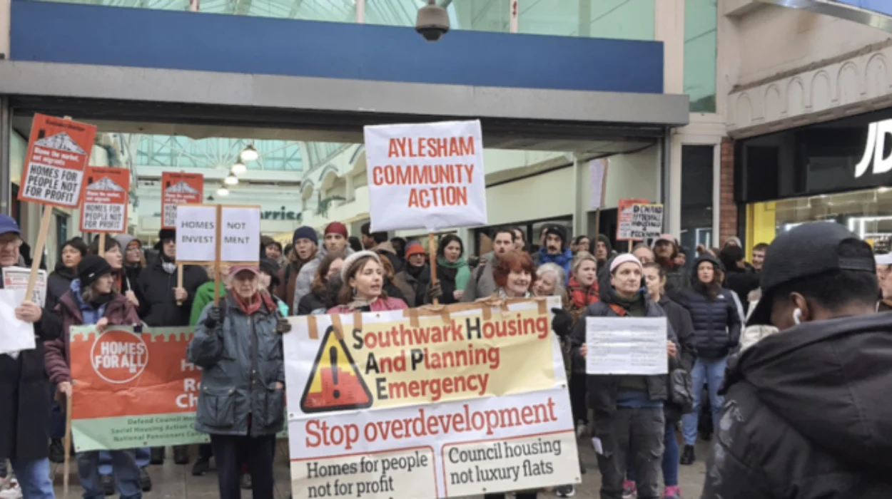 Peckham protest Campaigners rally against housing crisis