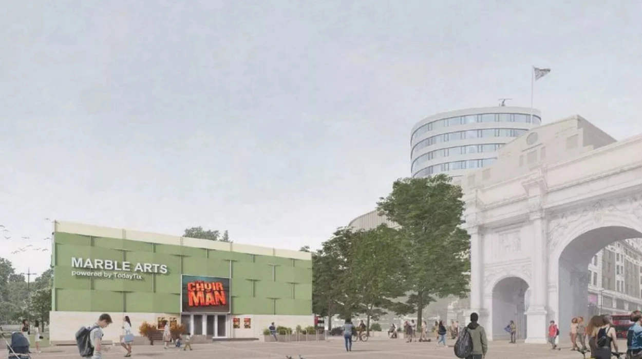 Pop-Up theatre planned for Marble Arch using recycled materials in Westminster