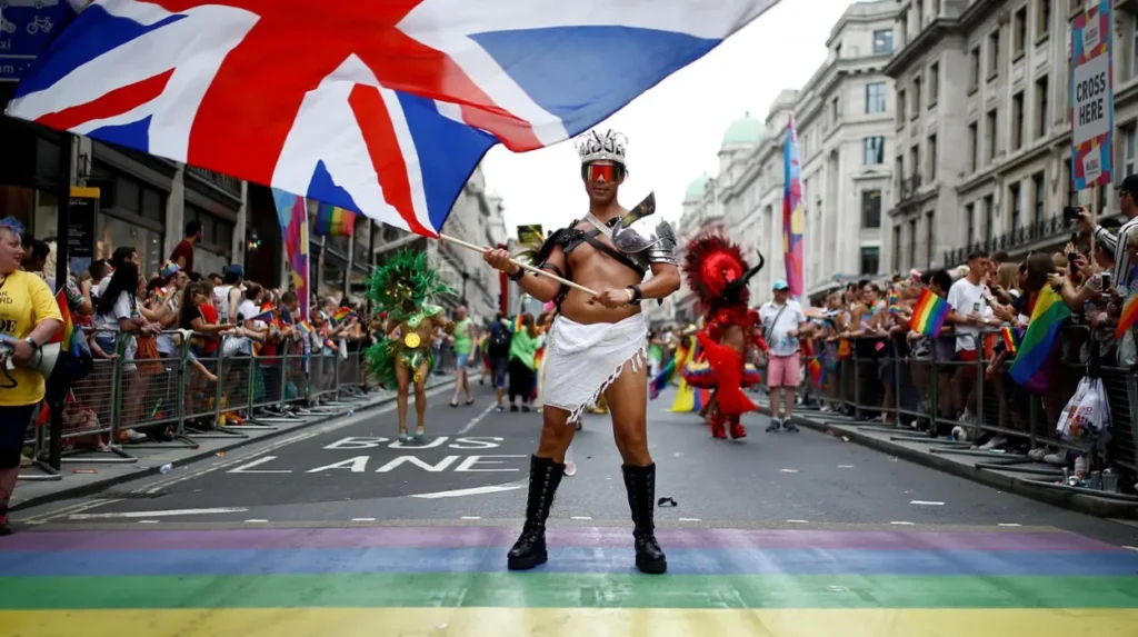 Pride parade fills London streets with colour and solidarity