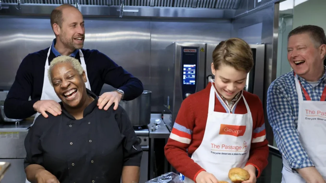 Prince William brings Prince George to help at homeless shelter