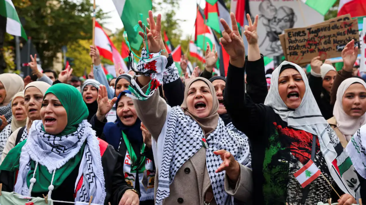 Pro-Palestinian march in London marks anniversary of attacks
