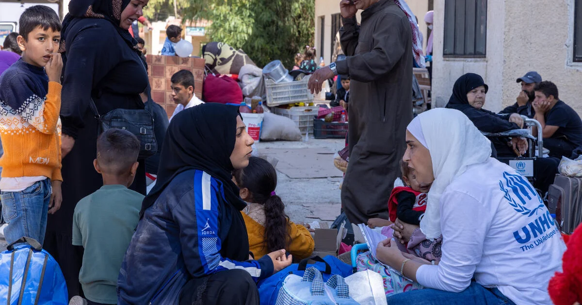 Middle East Civilian Displacement Surges as Lebanon Crisis Deepens 1 Middle East civilian displacement showing families seeking shelter in Lebanon crisis