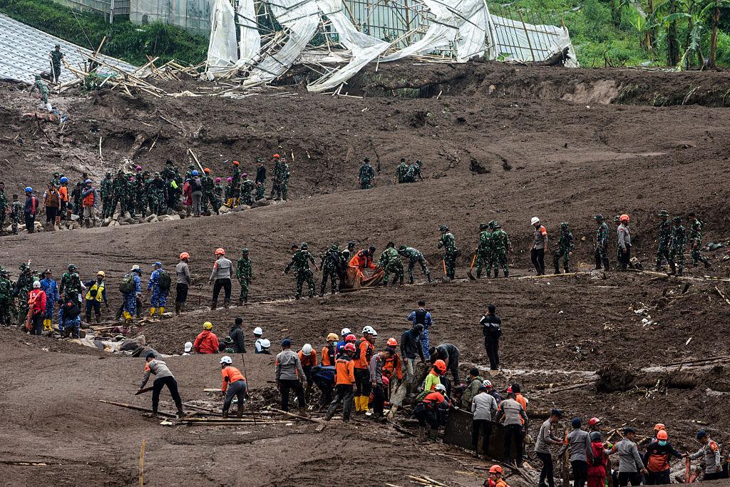 Displaced families seek shelter following Indonesia natural disaster in East Java