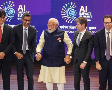 India AI summit investment leadership announcement in New Delhi 2026