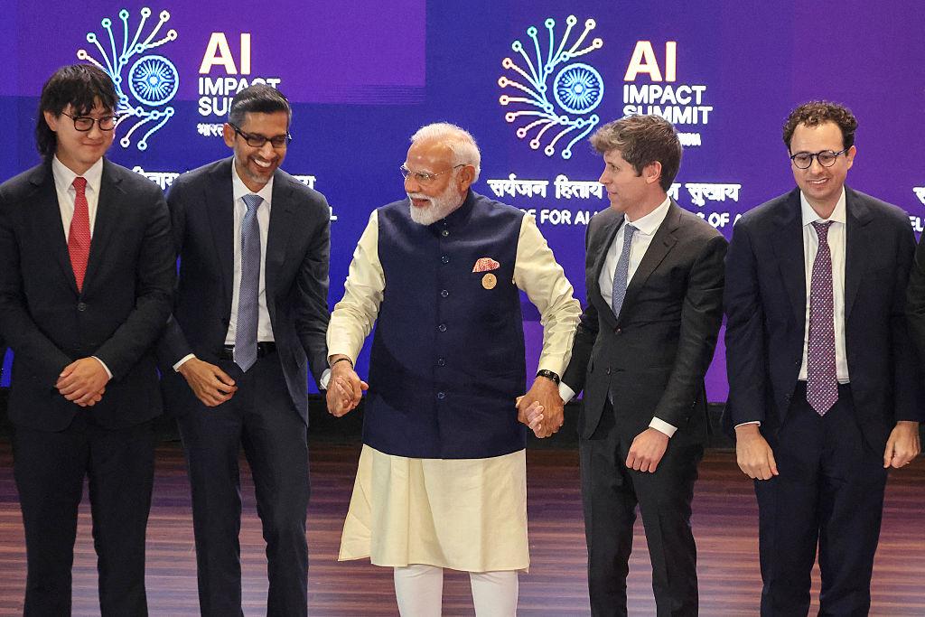 India AI summit investment leadership announcement in New Delhi 2026