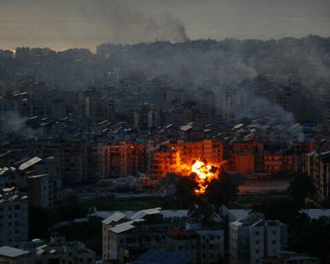Israeli fighter jets conducting Israeli military strikes Lebanon operation