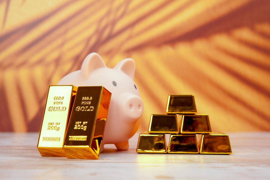 gold bars representing safest haven to hold investments during global financial uncertainty