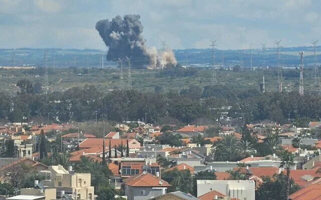 Iran Missile Hits Israeli Industrial Facility as Tensions Escalate 2 Emergency response teams at Israeli industrial facility strike site
