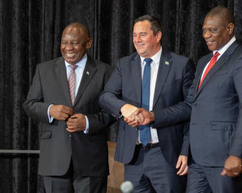 South Africa coalition politics DA leadership election event 2026