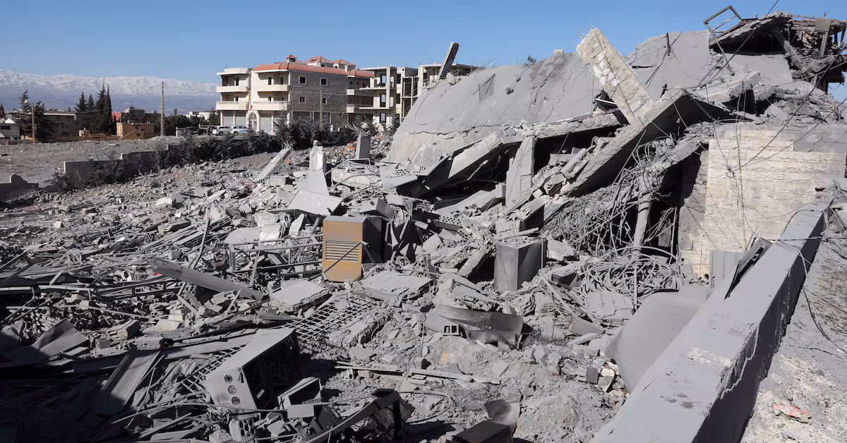 Rescue teams searching rubble after Israel military strikes Lebanon in Nabi Chit