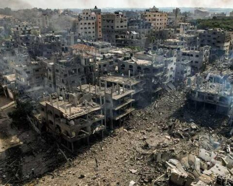 Middle East destruction update showing widespread rubble in Gaza 2026
