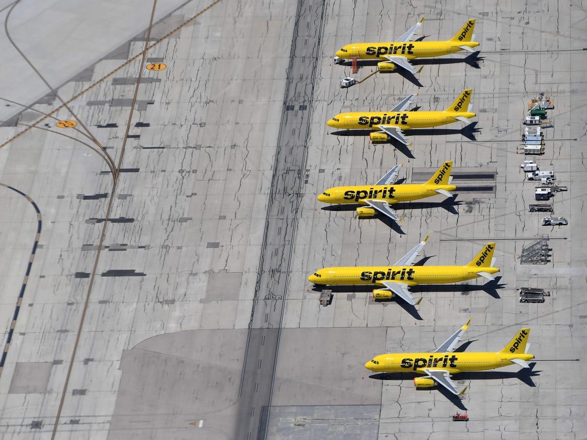 Spirit Airlines planes grounded after collapse triggering flight cancellations crisis in the United States