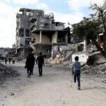 Gaza infrastructure destruction affecting roads and transportation networks