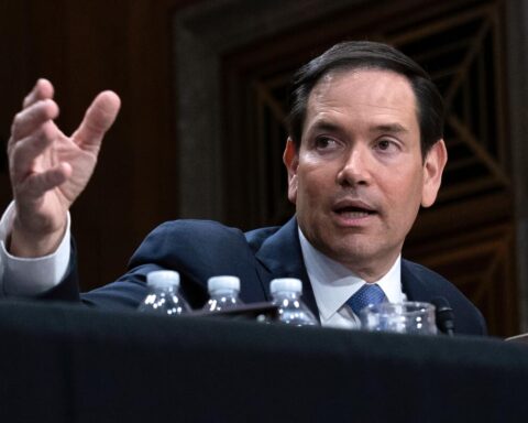 Marco Rubio speaking in Washington delivering Marco Rubio Iran warning about regional tensions